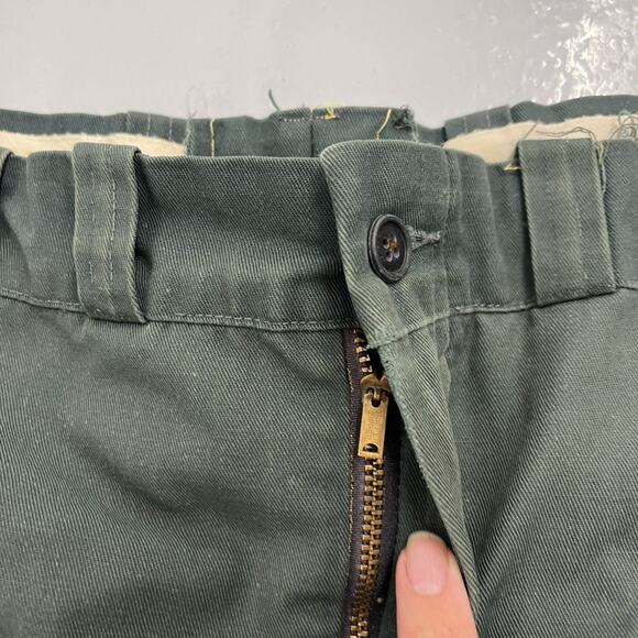 Vintage 60s Koraton Green Sanforized Workwear Chinos 40x29 - Picture 2 of 7